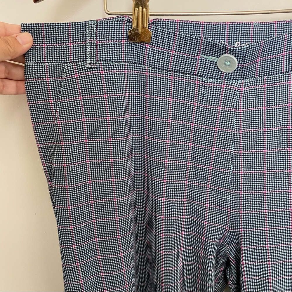 Betabrand Black and Pink Straight Leg Pants - Picture 2 of 8